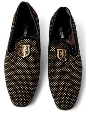 Stacy Adams Black Studded Bit Loafers Men’s Size 10 M